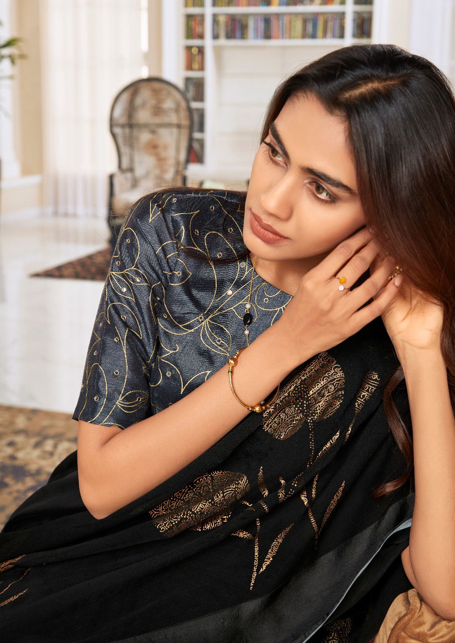 Sr Utsav Printed Chiffon Designer Fancy Party Wear Saree Collection